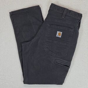 Carhartt Men's Rugged Flex Rigby Dungaree Pants 32x30 Gravel Gray Relaxed Fit